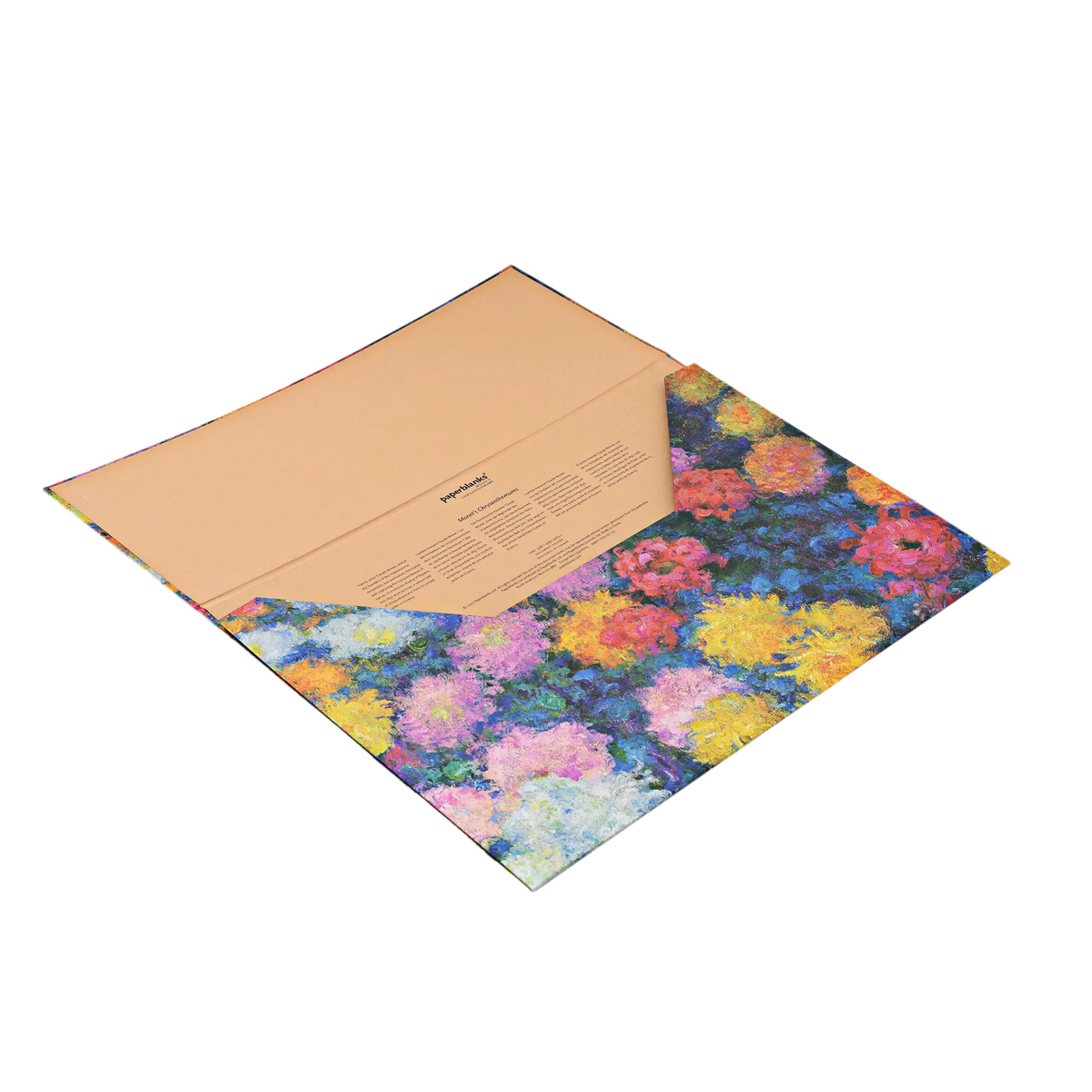 Paperblanks Monet’s Chrysanthemums Document Folder – side view