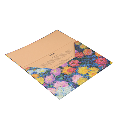 Paperblanks Monet’s Chrysanthemums Document Folder – side view
