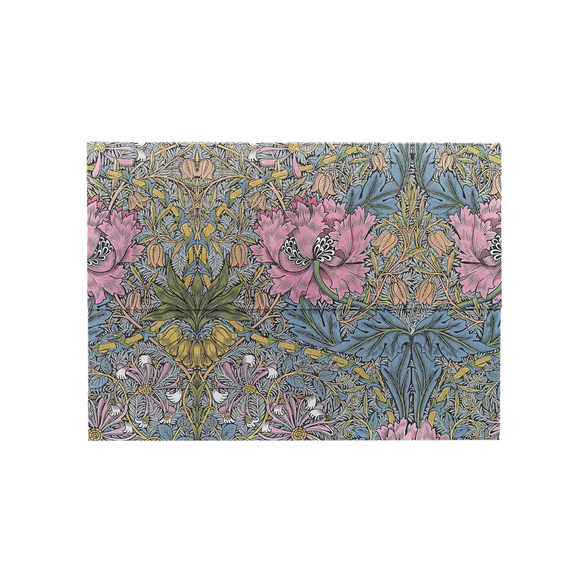 Paperblanks Morris Pink Honeysuckle Document Folder – front view