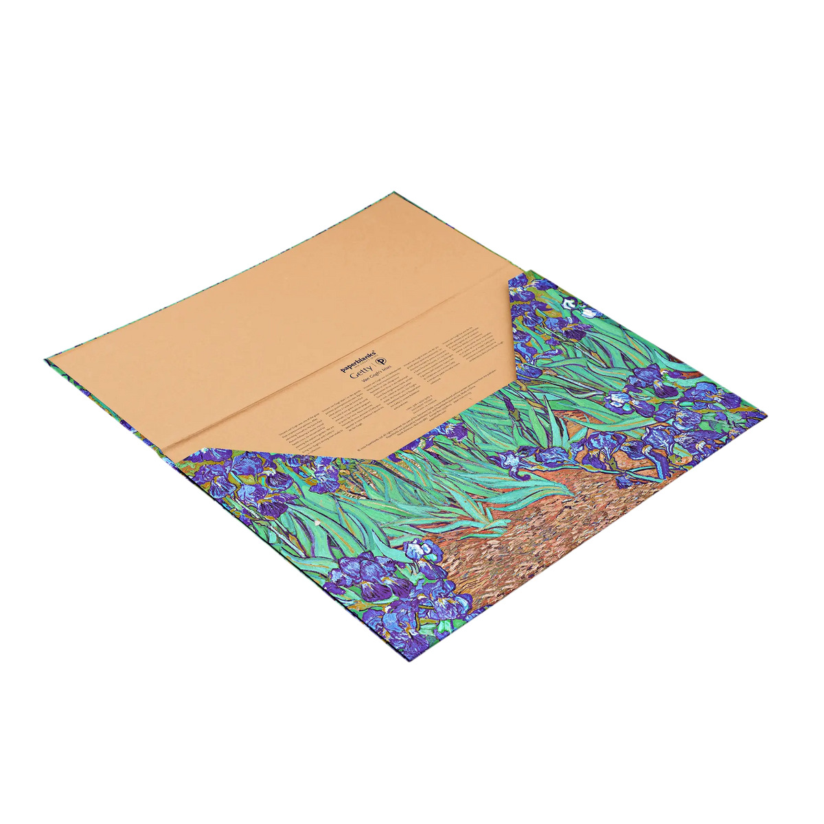 Paperblanks Van Gogh’s Irises Document Folder – angled view