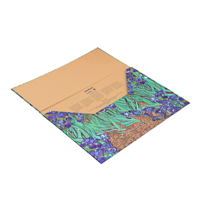 Paperblanks Van Gogh’s Irises Document Folder – angled view