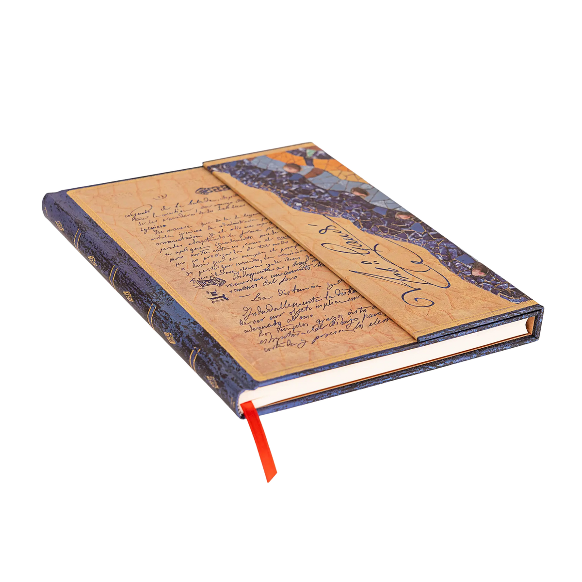 Paperblanks Gaudi, The Manuscript of Reus Ultra Hardback Journal – Lined, 144 Pages – page edge