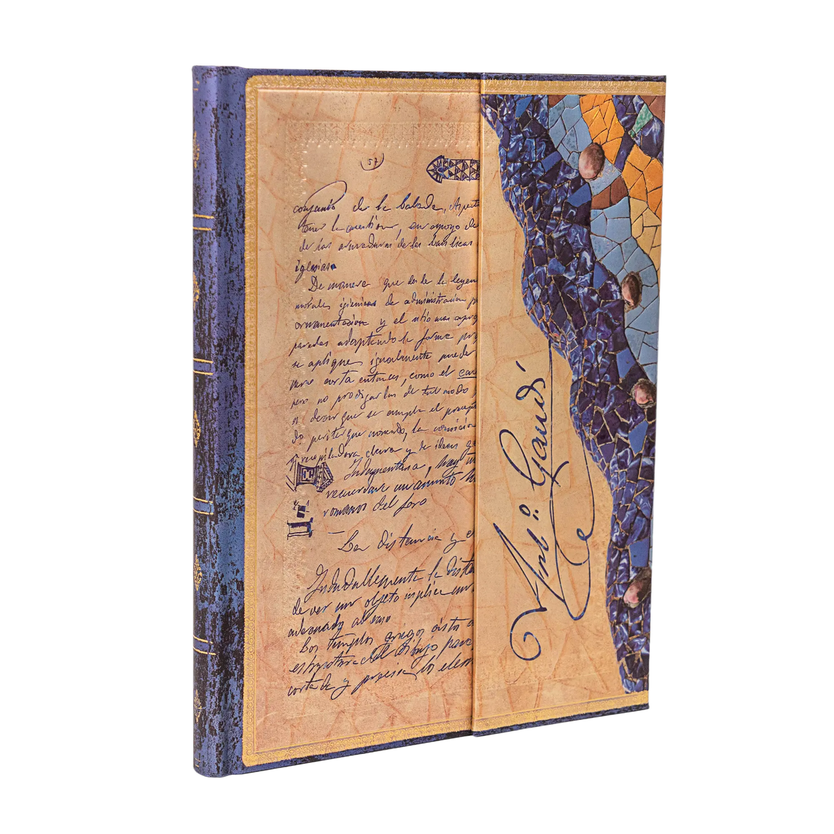 Paperblanks Gaudi, The Manuscript of Reus Ultra Hardback Journal – Plain, 144 Pages – front cover