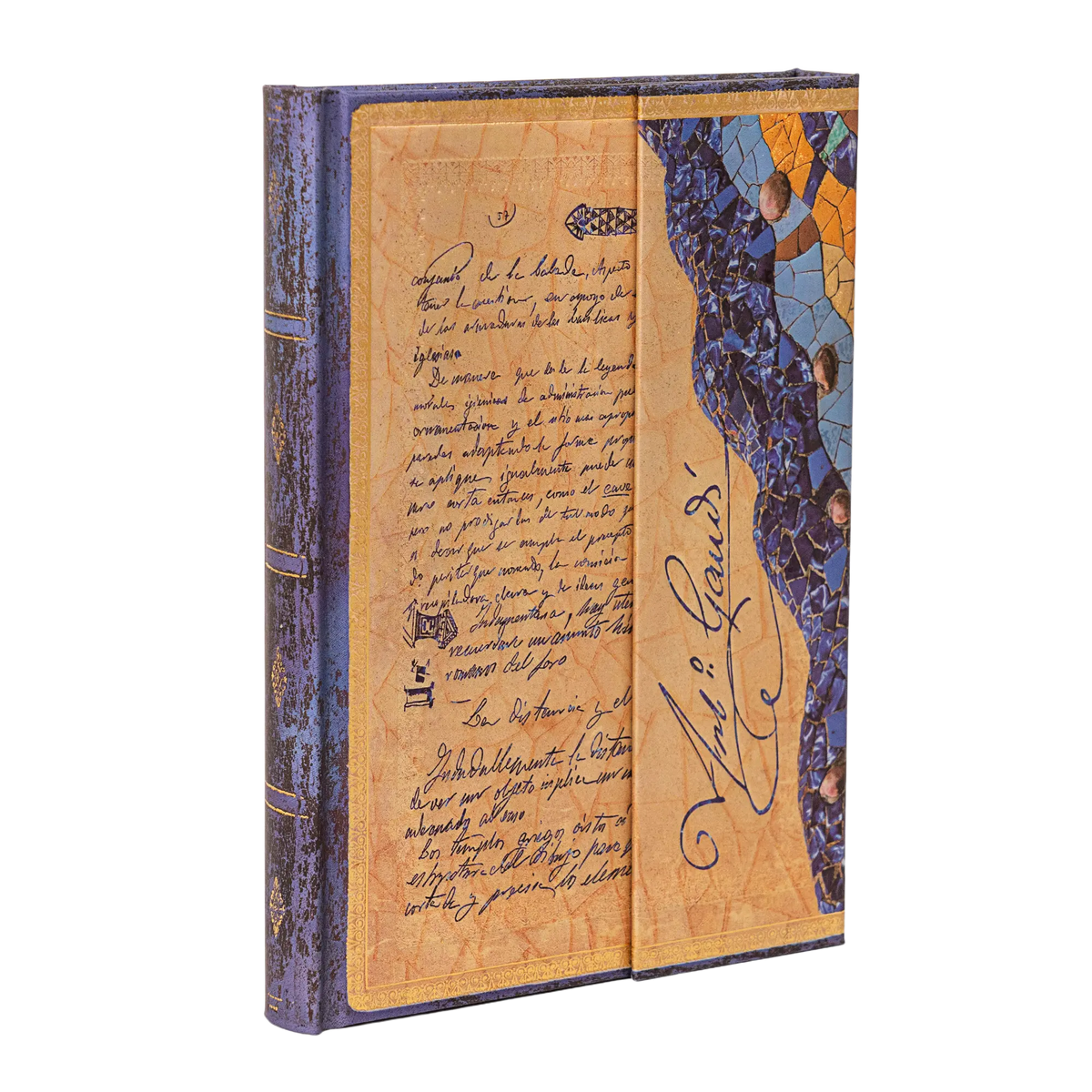 Paperblanks Gaudi, The Manuscript of Reus Midi Hardback Journal – Lined, 144 Pages – front cover