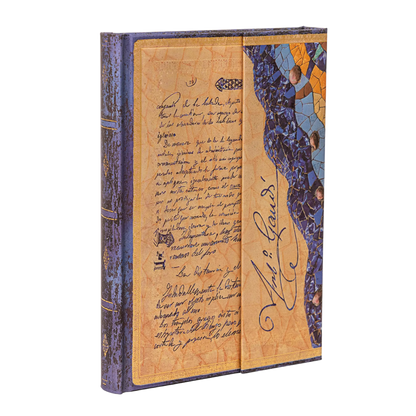 Paperblanks Gaudi, The Manuscript of Reus Midi Hardback Journal – Lined, 144 Pages – front cover