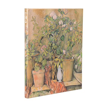 Paperblanks Cezanne’s Terracotta Pots and Flowers Ultra Hardback Journal – Plain, 144 Pages – front cover