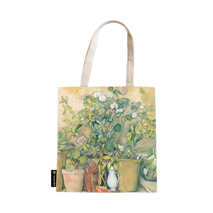 Paperblanks Cezanne’s Terracotta Pots and Flowers Cotton Tote Bag – front view