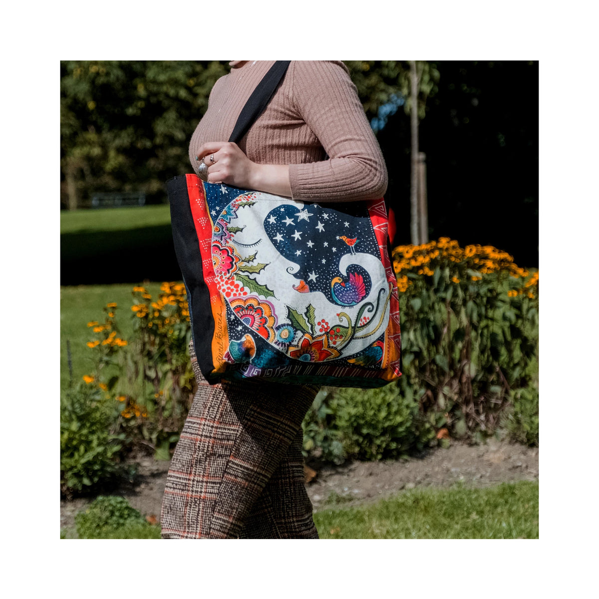 Paperblanks Peace Cotton Tote Bag – side view