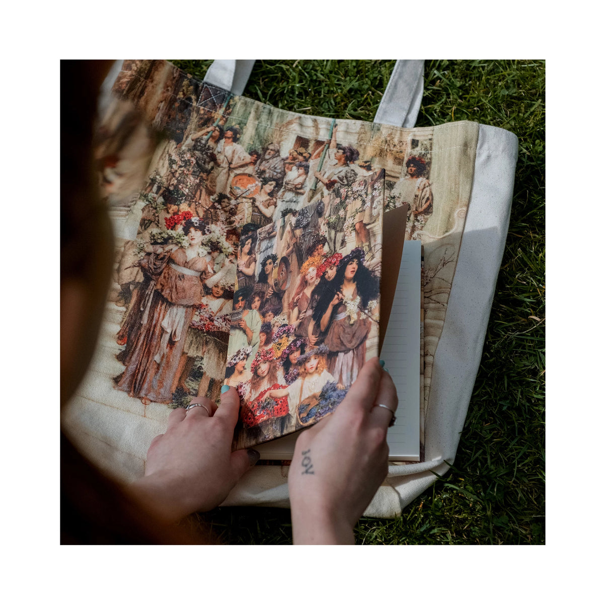 Paperblanks Spring Cotton Tote Bag – side view