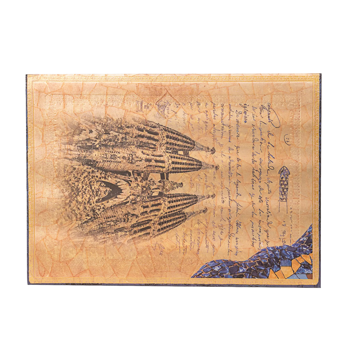Paperblanks Gaudi, The Manuscript of Reus Document Folder – back view