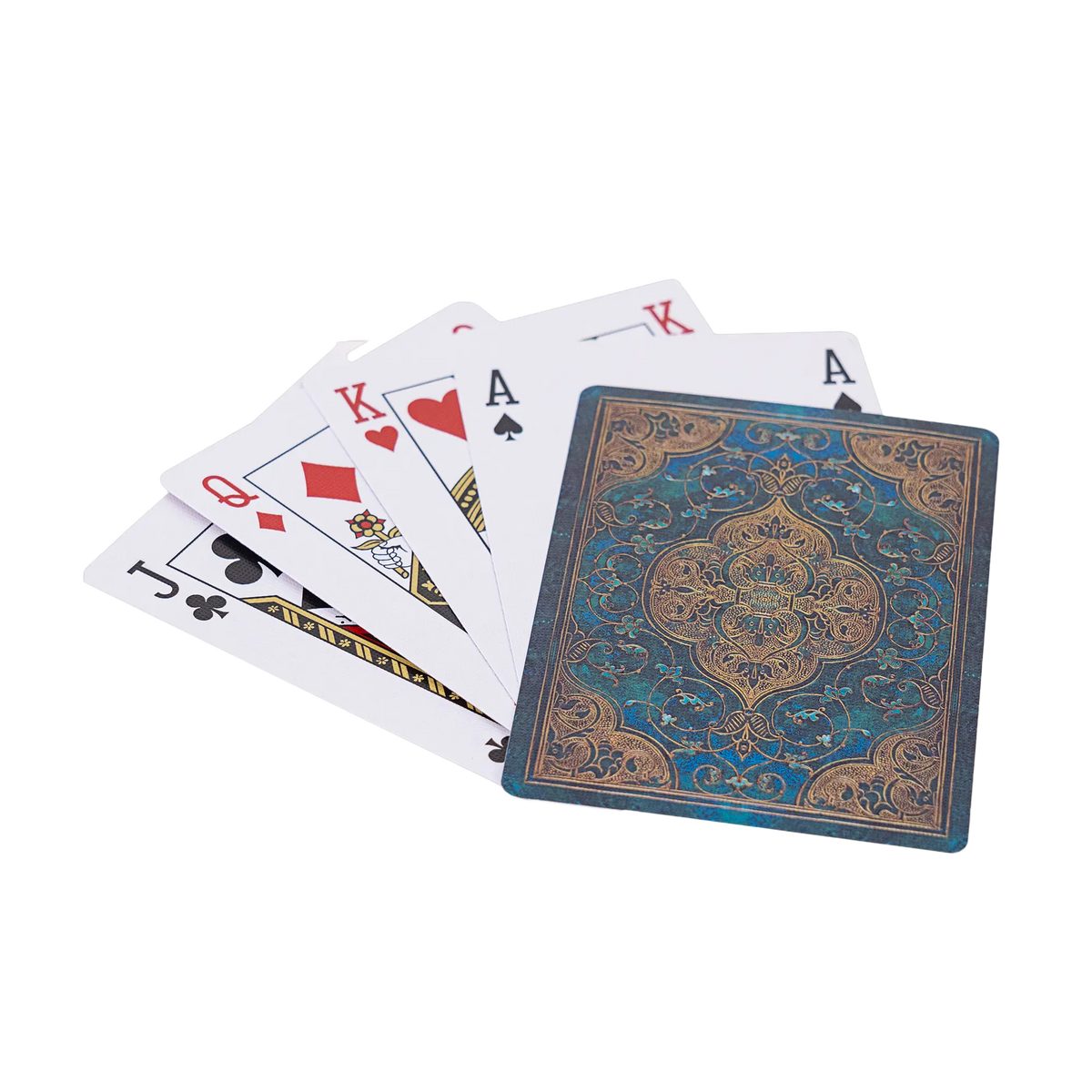 Paperblanks Turquoise Chronicles Playing Cards – side view