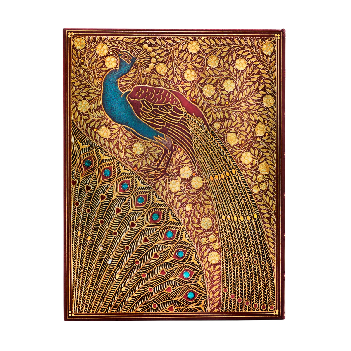 Paperblanks Hafiz’s Peacocks Ultra Hardback Journal – Plain, 144 Pages – back cover