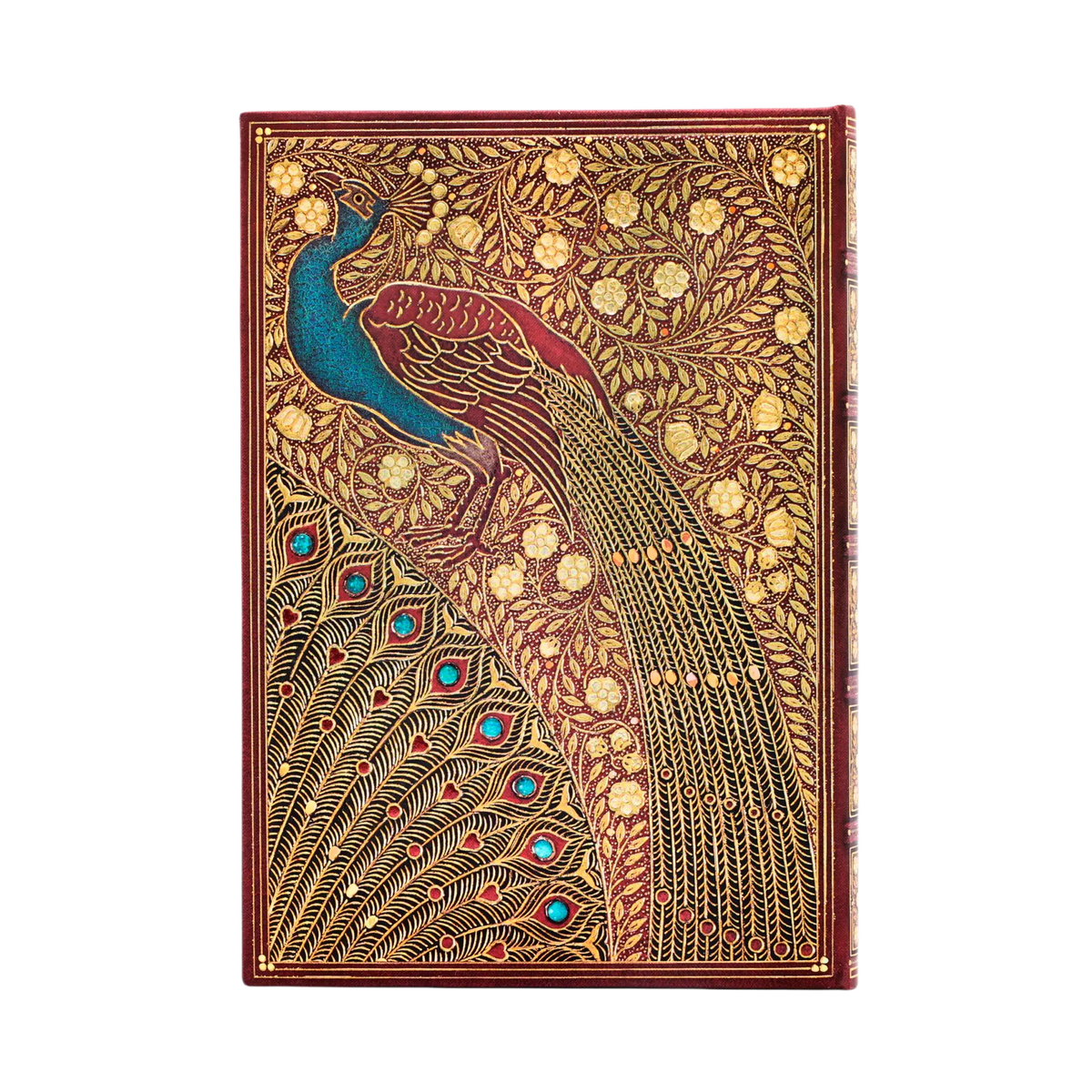 Paperblanks Hafiz’s Peacocks Midi Hardback Journal – Plain, 144 Pages – back cover