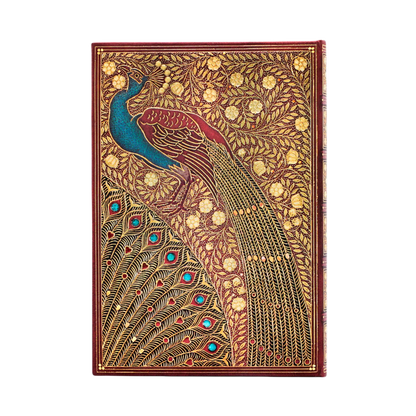 Paperblanks Hafiz’s Peacocks Midi Hardback Journal – Plain, 144 Pages – back cover