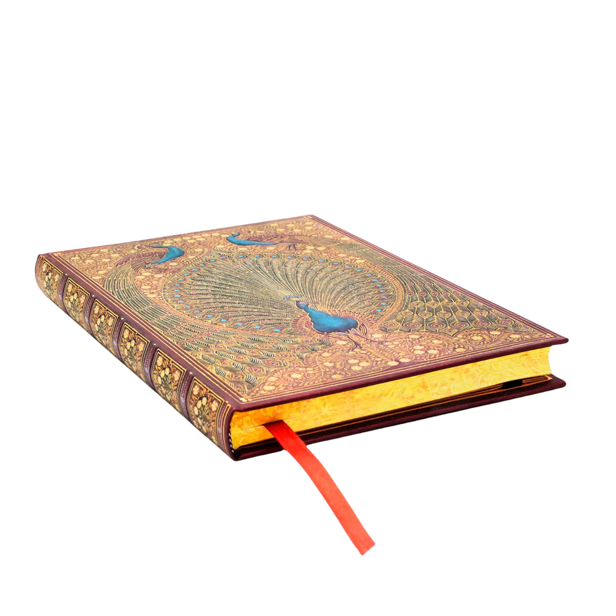 Paperblanks Hafiz’s Peacocks Midi Hardback Journal – Plain, 144 Pages – page edge
