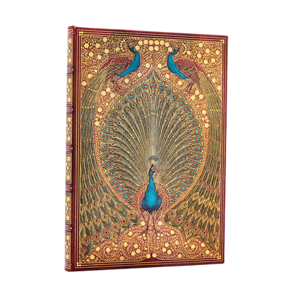 Paperblanks Hafiz’s Peacocks Midi Hardback Journal – Plain, 144 Pages – front cover