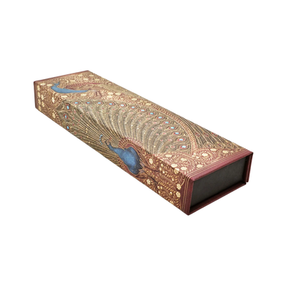 Paperblanks Hafiz’s Peacocks Pencil Case – angled view