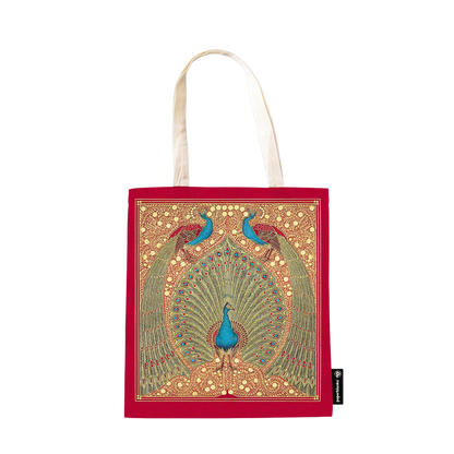 Paperblanks Hafiz’s Peacocks Cotton Tote Bag – back view