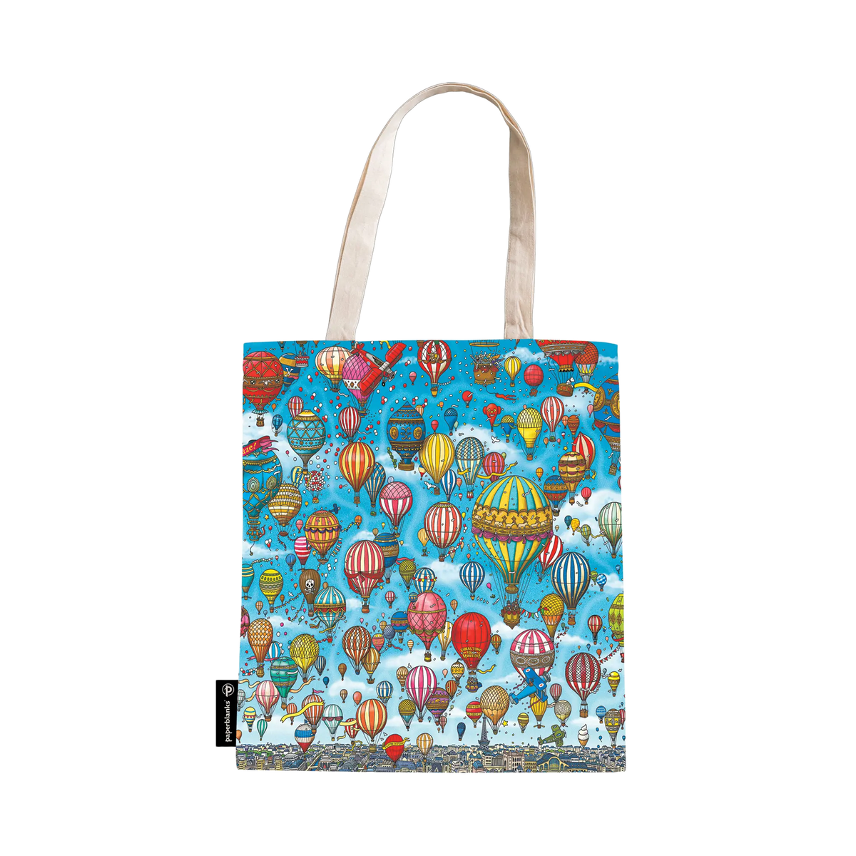 Paperblanks Balloon Festival/Sunset Ride Cotton Tote Bag – front view