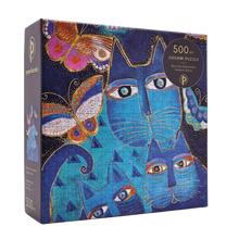 Paperblanks Blue Cats & Butterflies 500-Piece Jigsaw Puzzle – front view