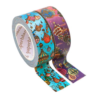 Paperblanks Balloon Festival/Sunset Ride Washi Tape – Pack of 2 – front view