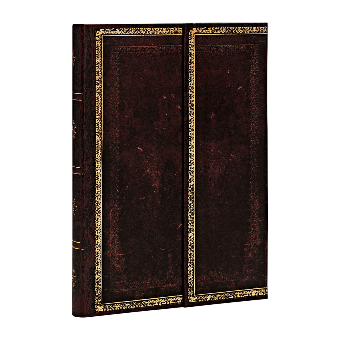 Paperblanks Black Moroccan Flexi Mini Hardback Journal – Lined, 176 Pages – angled view