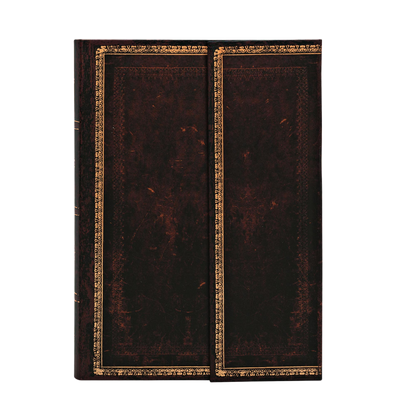 Paperblanks Black Moroccan Flexi Mini Hardback Journal – Lined, 176 Pages – front cover