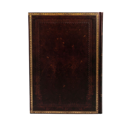 Paperblanks Black Moroccan Grande Hardback Journal – Plain, 128 Pages – back cover