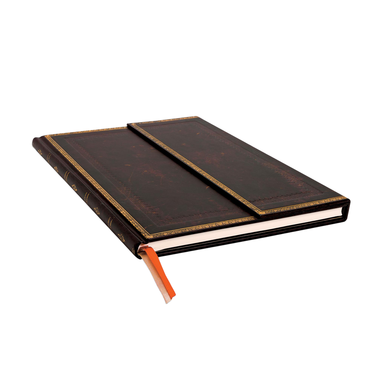 Paperblanks Black Moroccan Grande Hardback Journal – Plain, 128 Pages – page edge