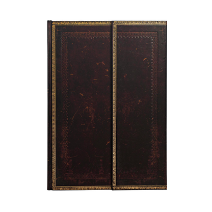 Paperblanks Black Moroccan Grande Hardback Journal – Plain, 128 Pages – front cover