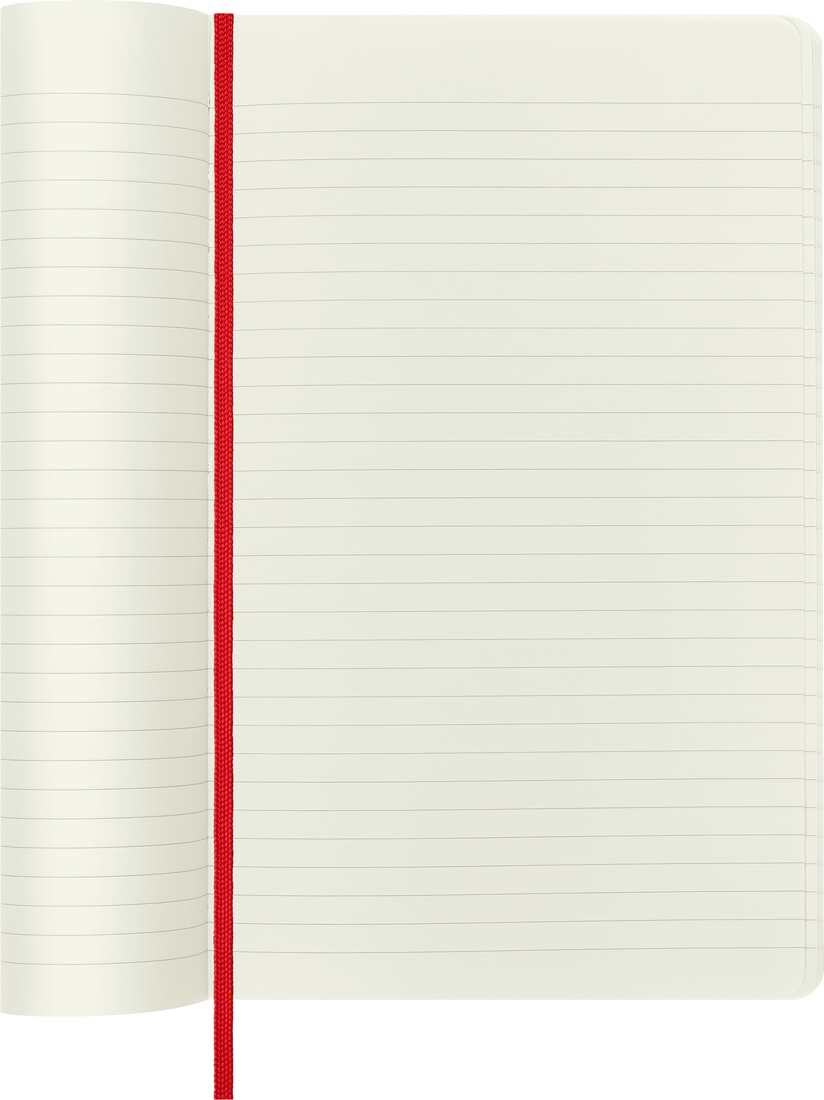 Moleskine Classic Notebook – Large, Ruled, Hard Cover, Scarlet Red