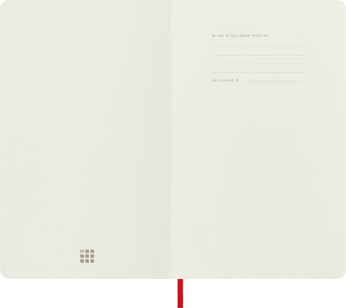 Moleskine Classic Notebook – Large, Ruled, Hard Cover, Scarlet Red