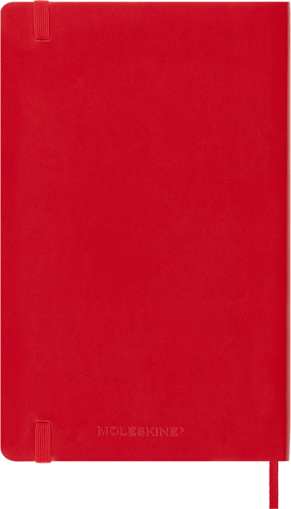 Moleskine Classic Notebook – Large, Ruled, Hard Cover, Scarlet Red