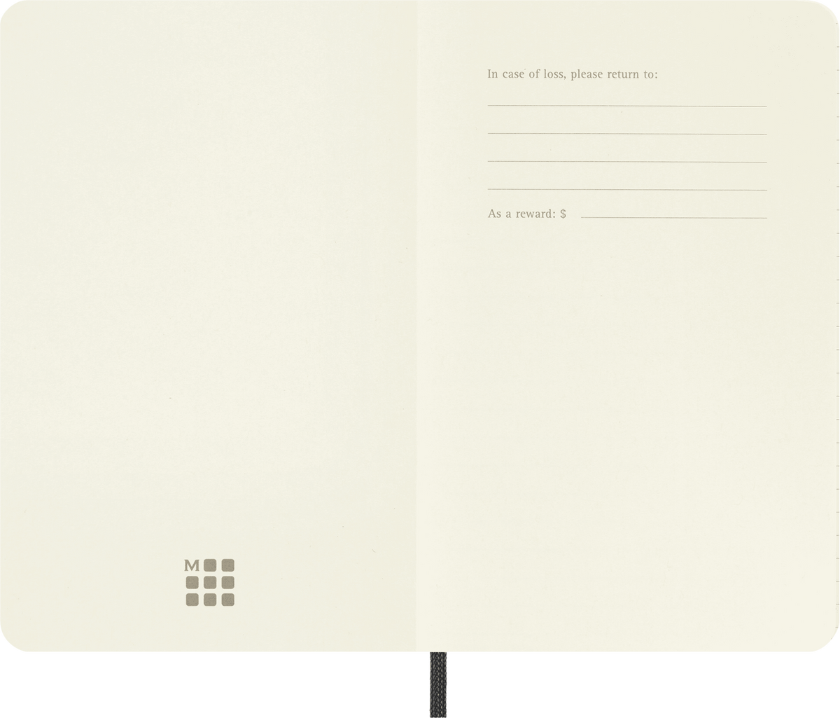 Moleskine Classic Notebook – Pocket, Squared, Hard Cover, Black
