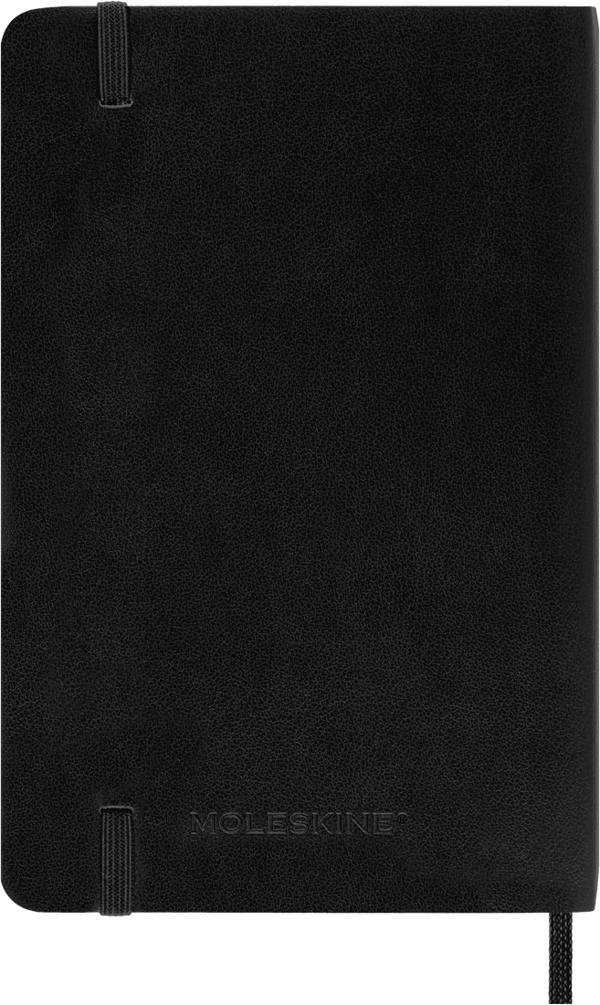 Moleskine Classic Notebook – Pocket, Plain, Soft Cover, Black