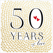 The Proper Mail Company 50 Years of Love Golden Anniversary Card