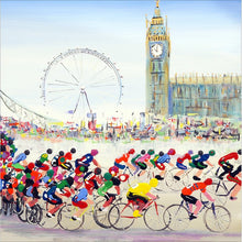 Cycle Race London Landmarks Birthday Card