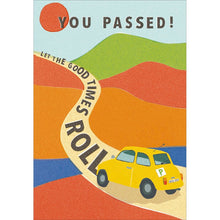 You Passed! Yellow Car Driving Test Congratulations Card