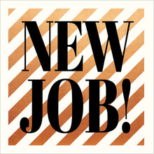 Copper Stripes Bold Lettering New Job Card