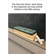 First Ever Drone Board Rubber Funny Blank Card