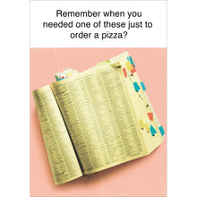 Pizza Order Phone Directory Funny Blank Card