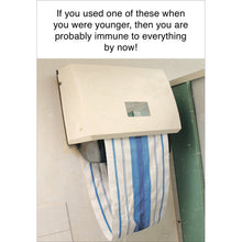 Roller Towel Funny Retro Blank Greetings Card