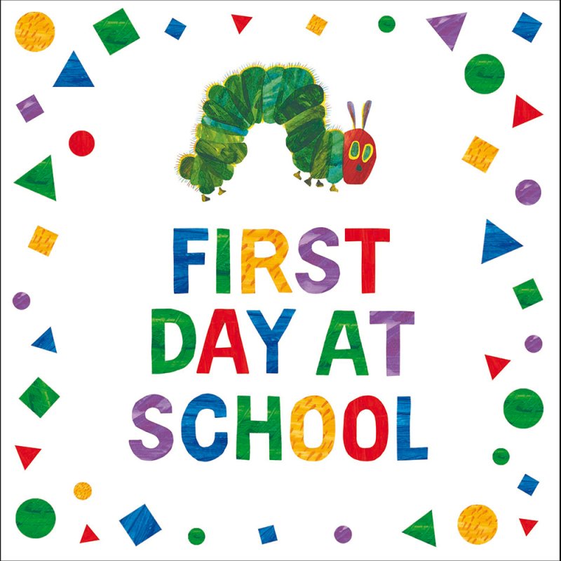 Caterpillar First Day at School Card