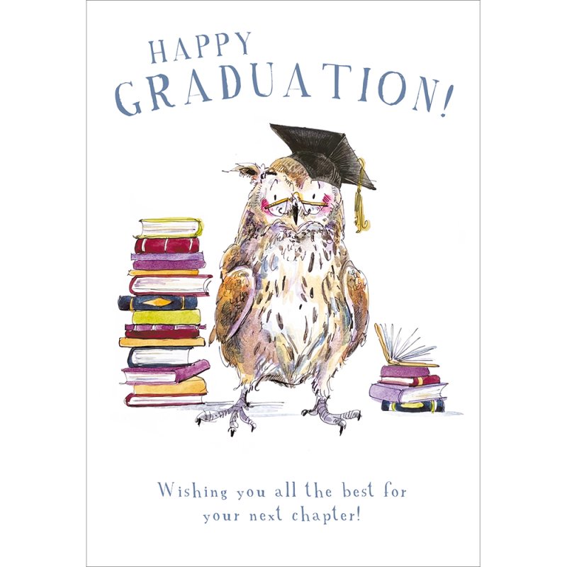 Wise Owl Happy Graduation Card