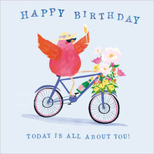 National Trust Today is All About You Bird on a Bike Birthday Card