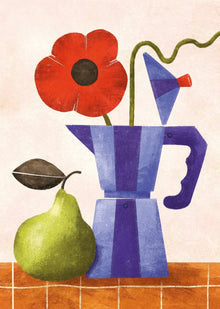 Poppy, Coffee, Pear by Gozde Eyce – A3 Art Print