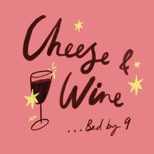 Cheese and Wine Bed by 9 by Natalie Moore – 12-inch Square Art Print