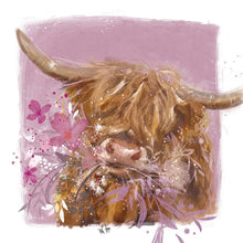 Highland Cow by Charlotte Oakley – 12-inch Square Art Print