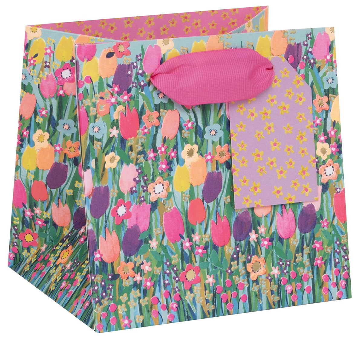 Tulip Meadow Short Gift Bag for Candles & Mugs by Paper Salad