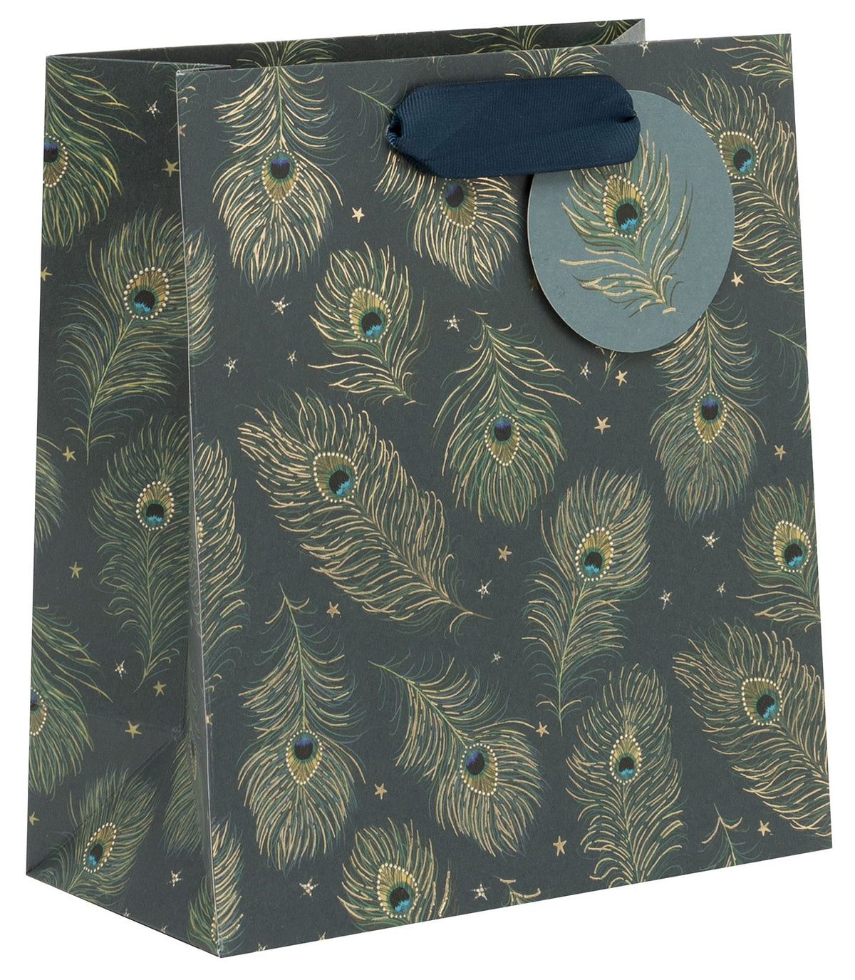 Peacock Quill Medium Gift Bag by Stephanie Davies